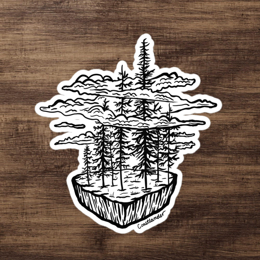 Trees in Clouds - Sticker