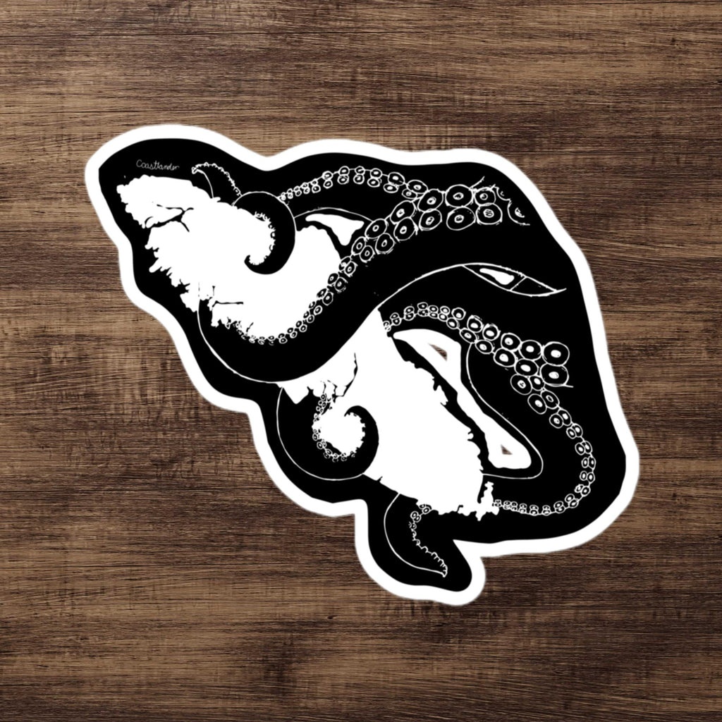 Octopus Wrapping Vancouver Island - Kraken - Sticker