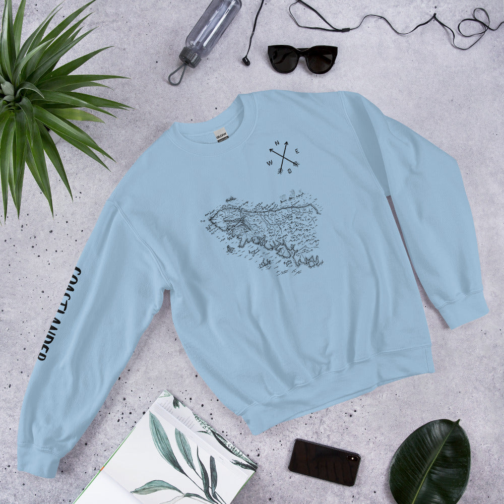 North Vancouver Island Map - Unisex Sweatshirt