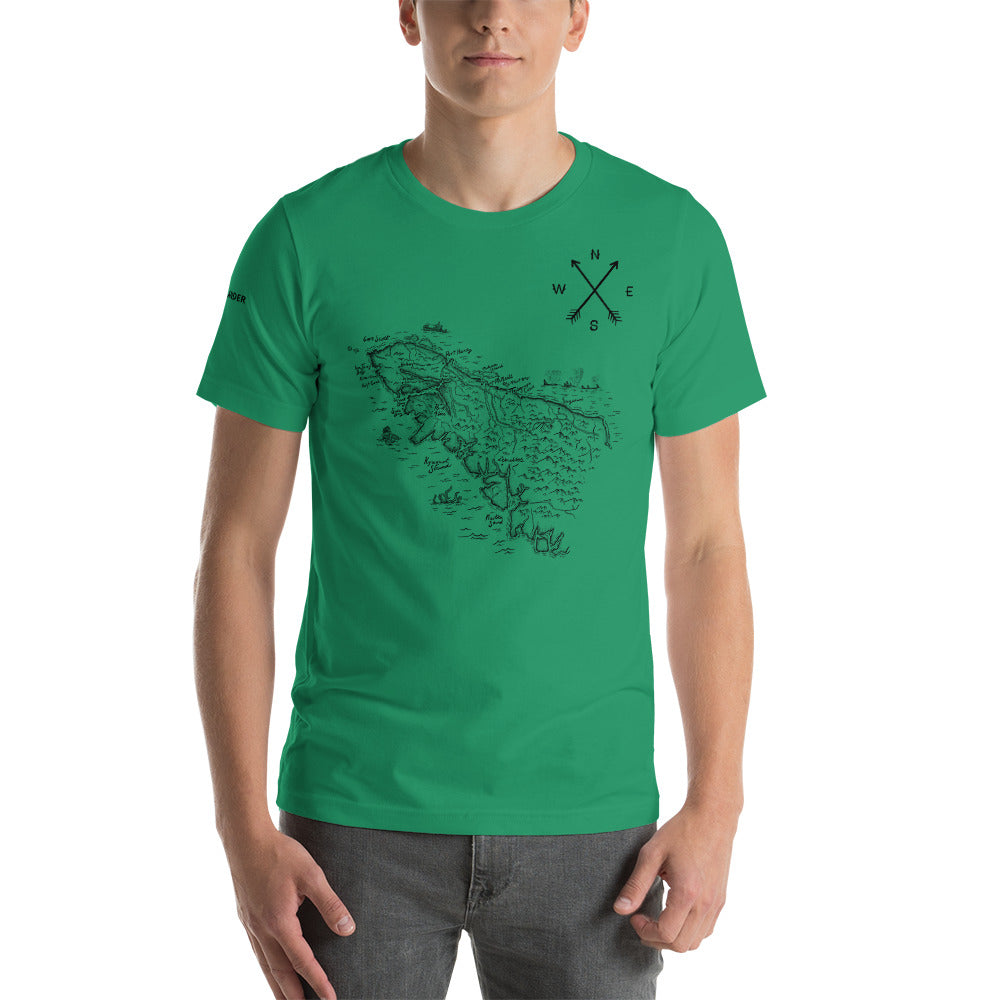 North Vancouver Island Map - Unisex t-shirt