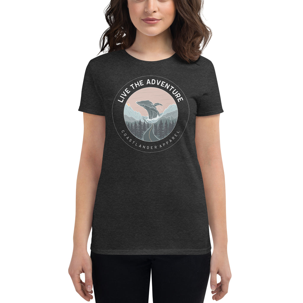 Live The Adventure Whale - Women's short sleeve t-shirt