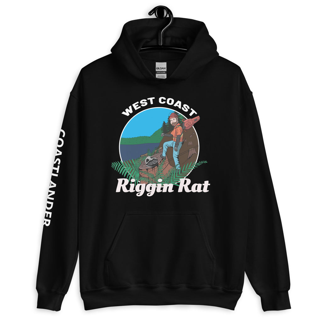 West Coast Riggin Rat Black - Unisex Hoodie