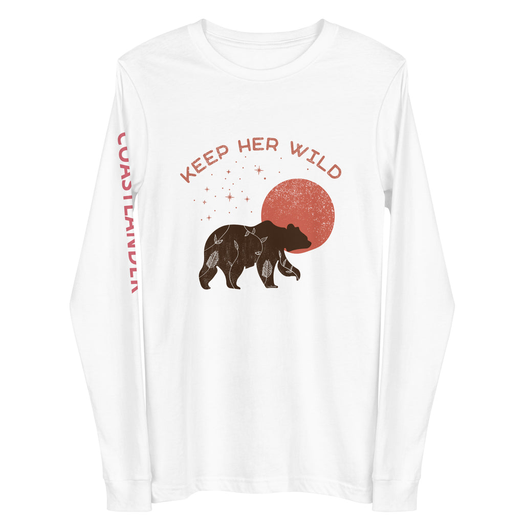 Keep Her Wild Bear - Unisex Long Sleeve Tee