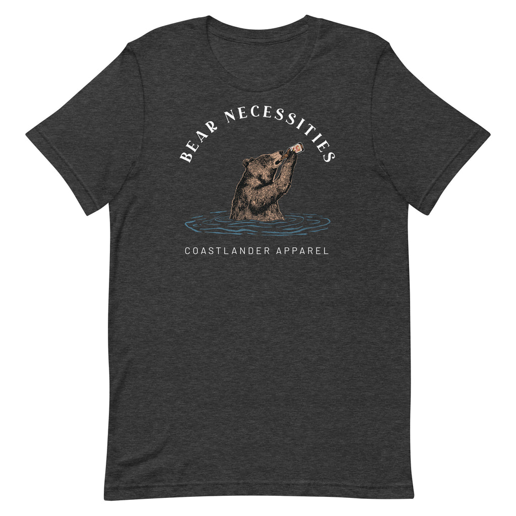 Bear Necessities - Bear Drinking Lucky Beer - Unisex t-shirt