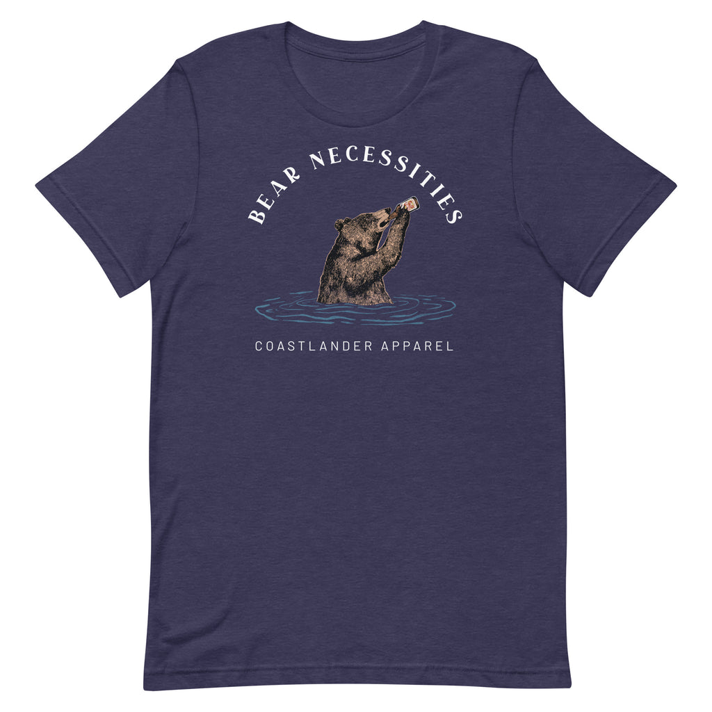 Bear Necessities - Bear Drinking Lucky Beer - Unisex t-shirt